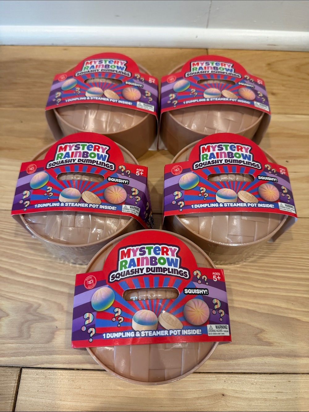 Mystery Rainbow Squashy Dumplings - Rainbow Colors x5